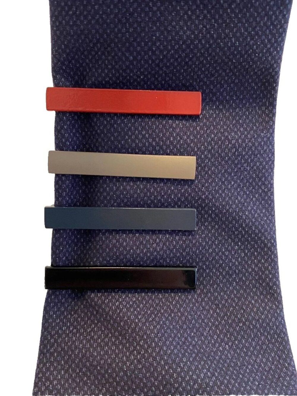 Lot of 4 Colored Tie Bars 1.5"
